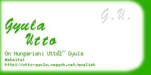 gyula utto business card